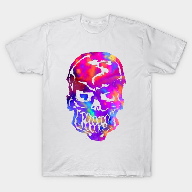 Rainbow Hippie Skull T-Shirt by ZeichenbloQ